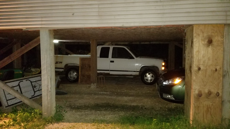 Is that truck underneath something?